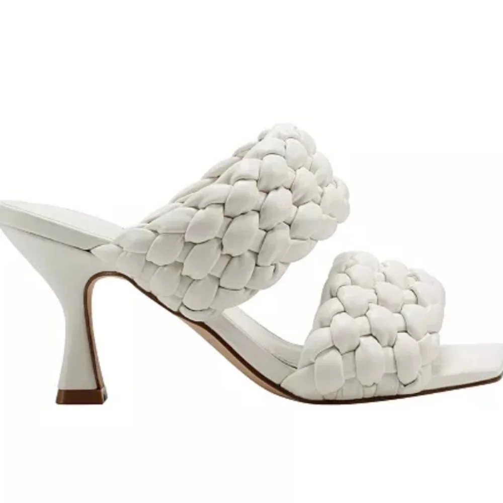 Marc Fisher Toree Heel Sandals Cream -9 - Picture 2 of 9